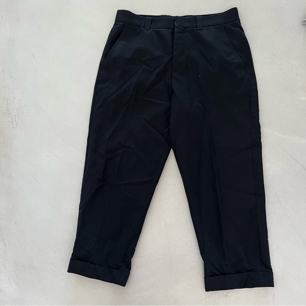All Saints Men’s Black Cropped Trousers Pants